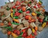 Foto langkah ke 5 dari resep Oseng Kulit Melinjo Gembus Teri.