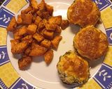 Sajtkrémes-spenótos töltött gomba recept fázis 6 fotója