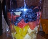 A picture of step 1 of Blue berry watermelon smoothie.