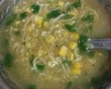 A picture of step 5 of Maggi sweet corn soup.