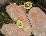 A picture of step 6 of Stuffed Grape Leaves with Marinated Chicken Breasts.