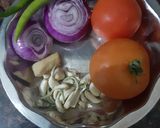 A picture of step 1 of Kadhi pakoda.