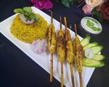 A picture of step 6 of Grill Chicken seekh kabab 😋😋.
