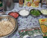 A picture of step 2 of Maggi Nutrilicious Masala VEG ATTA noodles Vegetables pizza.