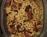 A picture of step 5 of Cheesy broccoli bacon pastabake.