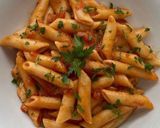 A picture of step 5 of Penne pasta.
