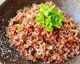Hình bước làm 3 của món Cơm gạo xát dối chiên sả