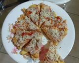 Foto langkah ke 3 dari resep Pizza roti tawar teplon.