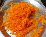 A picture of step 1 of Beetroot Carrot and Mint layer pudding.