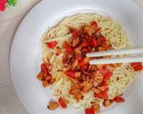 Foto langkah ke 5 dari resep Spaghetti Bolognese Bakso Sosis.