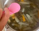 A picture of step 6 of 2020 Japanese New Year Soup (my family).