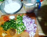 A picture of step 2 of Rice Pakoray.