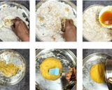 A picture of step 3 of Kachchi Haldi Paratha with Sarson ka Raita.
