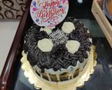 A picture of step 9 of Chess with truffle cake.