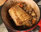Une image de l'étape 11 de Rôti de porc en cocotte aux carottes,oignons et champignons (cuisson au four).
