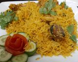 A picture of step 7 of BBQ Chicken biryani 🍽🍽.