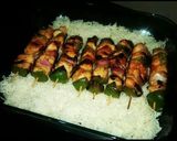 A picture of step 5 of Chicken Shashlik😋🐔🍢.