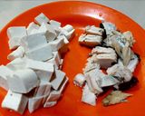 Foto langkah ke 1 dari resep Labu Siam, Tongkol, dan Tahu Masak Santan.