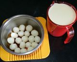 A picture of step 3 of Rasgulla pudding (Eggless ).