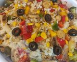 A picture of step 8 of Bachemel sauce pasta.