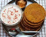 A picture of step 7 of Jowar Bhakri With Vegetables. (Accompanied With Cucumber, Carrot Raita).