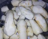 A picture of step 5 of Arbi gosht.