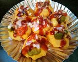 A picture of step 4 of Dahi Puri.