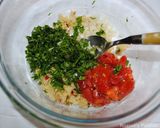 A picture of step 1 of Tabbouleh Salad.