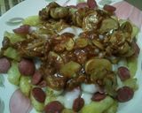 Foto langkah ke 4 dari resep Volcano fries mozarella with bolognais.
