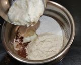 A picture of step 2 of Hershey's Chocolate & Cocoa Mini Cake.