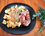 Foto del paso 4 de la receta: Paletilla de cordero con puré de puerro y patata frita