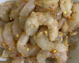 A picture of step 1 of Dynamite Prawns.