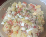 Foto del paso 6 de la receta: Ensalada de papas cocidas con huevo duro y atún