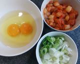รูปขั้นตอนการทำที่ 1 ของ ข้าวไข่คั่วกิมจิ