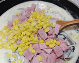 Foto del paso 6 de la receta: Crepes de albahaca y perejil rellenos de bechamel de queso y pollo