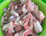 Gambar langkah 1 resipi Rendang Kacang Panjang & Hati Pedal Ayam.