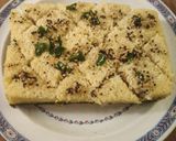 A picture of step 5 of Oats chutney dholka.
