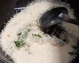 A picture of step 2 of Barnyard millet Farali Upma with cucumber raita.