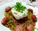 Pas rețetă Noodles de pui cu ou poșat și cârnați prăjiți- ChickenNoddles 2 fotografie