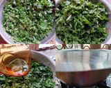 A picture of step 3 of Mchicha Subji (A leafy Vegetable).