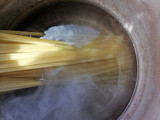 Spaghetti con camarones