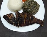 A picture of step 8 of Mchicha in groundnuts,ugali n fried fish #authorsmarathon.