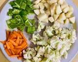 A picture of step 1 of Gobhi Pulav.