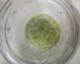 A picture of step 1 of Kiwi mint mojito 🥝🥝.