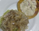 Foto del paso 8 de la receta: Arepa🫓rellena🥯de berenjena🍆tatemada, cebolla🧅caramelizada y pollo🍗🥙🥗