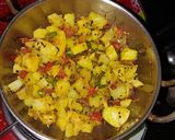 A picture of step 3 of Paneer Potato laziz.