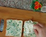 A picture of step 5 of Domino's style cheesy Garlic Bread.
