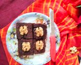 A picture of step 8 of Walnut chocolate Burfi.