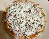 A picture of step 3 of Thin crust Cheese burst Pizza.