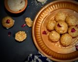 A picture of step 3 of Peanuts laddu.